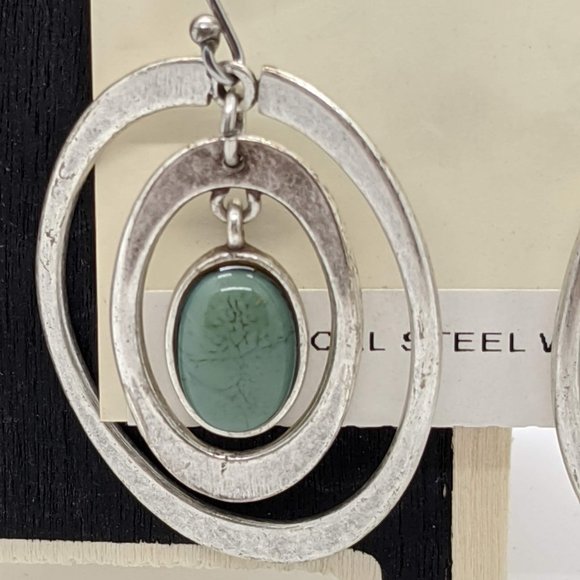 Dangle Hoop Earrings - Picture 2 of 4